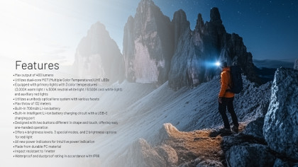 Čelovka Nitecore NU25 MCT UL