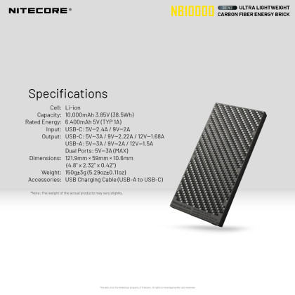 Nitecore NB10000 Power Bank GEN2