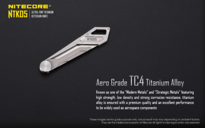 Titanový nůž na klíče NITECORE NTK05 s výměnnou čepelí