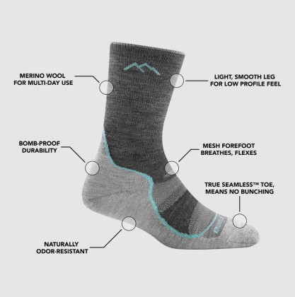 Ponožky Darn Tough dámské Micro Crew Lightweight with cushion