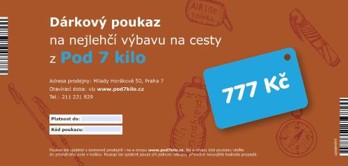 Dárkový poukaz papírový (různé hodnoty)