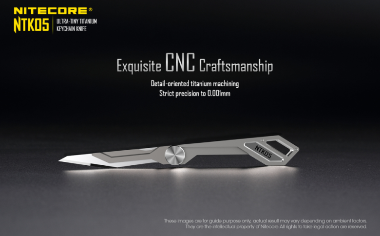 Titanový nůž na klíče NITECORE NTK05 s výměnnou čepelí