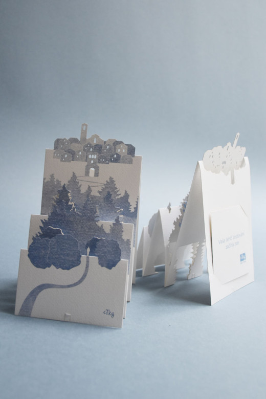 Nosič na poukaz - autorská krajina PORIGAMI